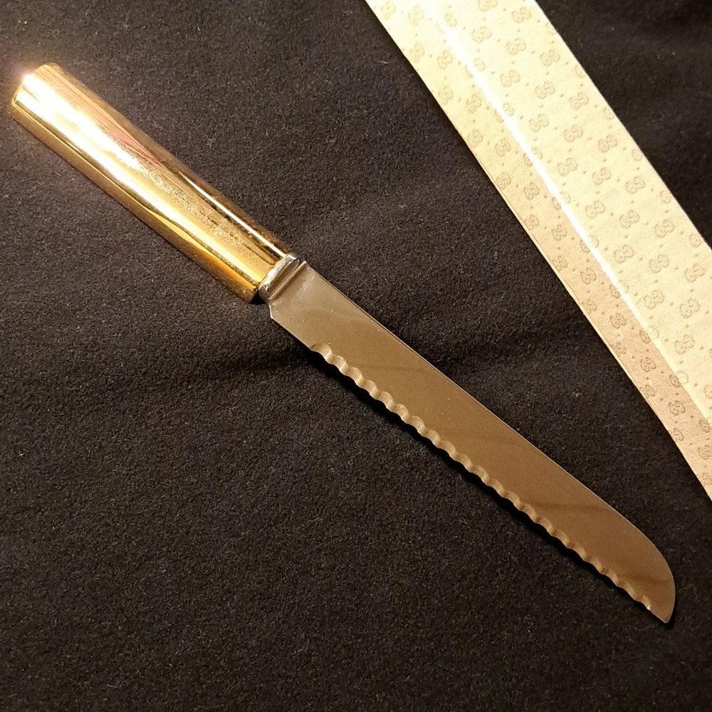 Gucci vintage brass and stainless carving knife - Picture 5 of 14